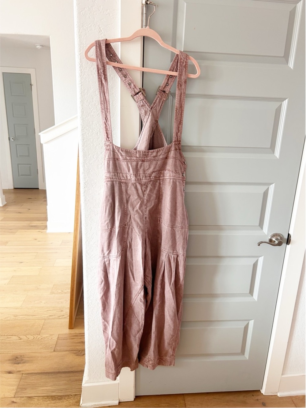 NWT Free People Felix Tapered Overalls Brownie - Picture 5 of 7
